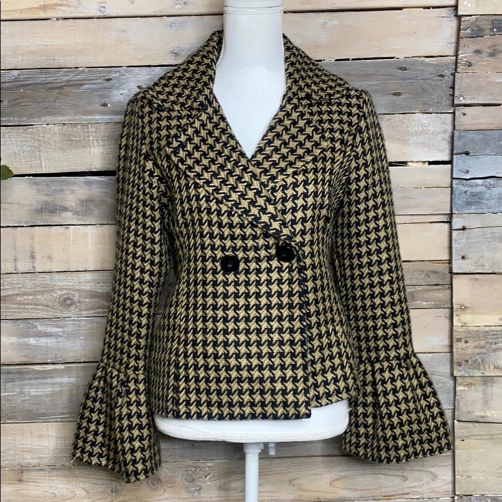 MAESTRO Houndstooth Bell Sleeve Blazer - Picture 11 of 11